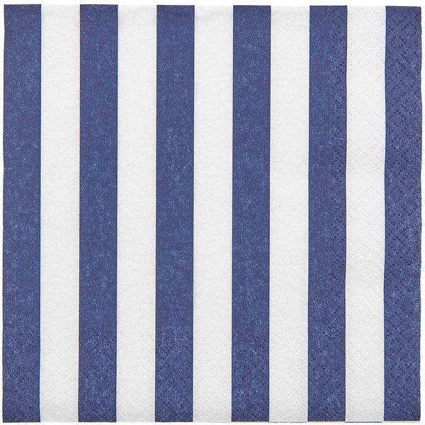 Rico Design Servietten Blau-Weiß Gestreift 33X33Cm 20 StüCk-image