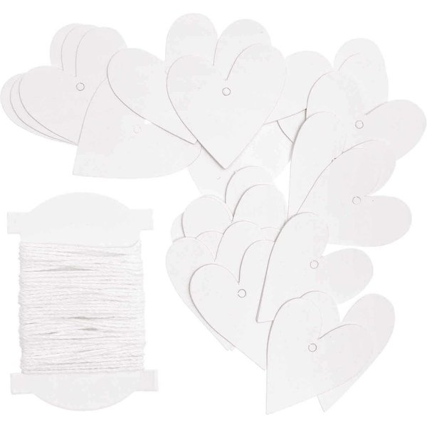 Paper Poetry PapieranhäNger Herzen Weiß 3X3,5Cm 24 StüCk-image