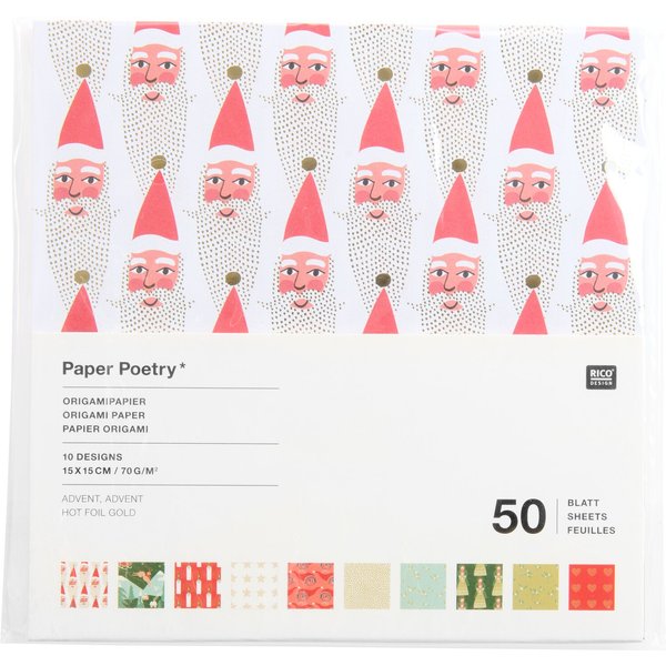 Rico Design Paper Poetry Origami Advent Advent 50 Blatt-image
