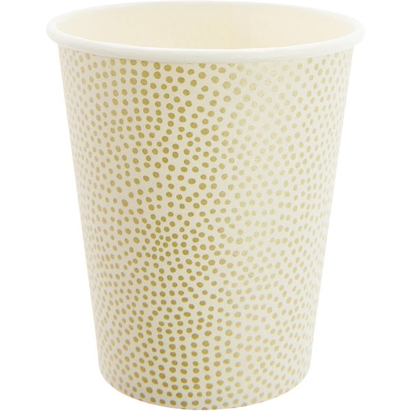 Rico Design Pappbecher PüNktchen Gold 8 StüCk-image