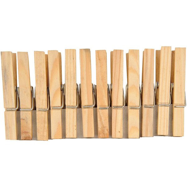 Rico Design Holzklammern 7,2Cm 24 StüCk Natur-image