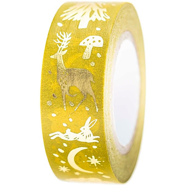 Paper Poetry Tape Nostalgic Christmas Gelb 1,5Cm 10M-image