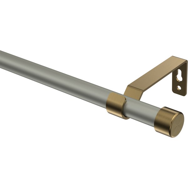 Vorhangstange Chrom matt / Messing Antik, Metall 16 mm Ø Olymp Lucan