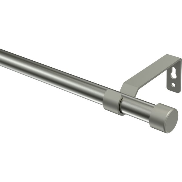 Gardinenstange Edelstahl-Optik / Chrom matt, Metall 16 mm Ø Olymp Lucan