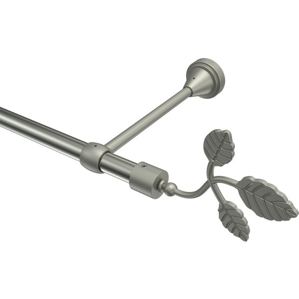 Gardinenstange Edelstahl-Optik / Chrom matt, Metall 16 mm Ø Primus Alessia