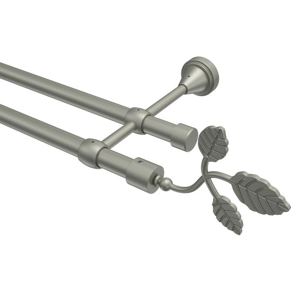 Vorhangstange Chrom matt, Metall 16 mm Ø Primus Alessia, 2-läufig