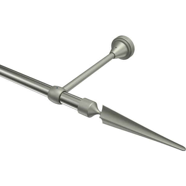 Gardinenstange Edelstahl-Optik / Chrom matt, Metall 16 mm Ø Primus Lorenzo