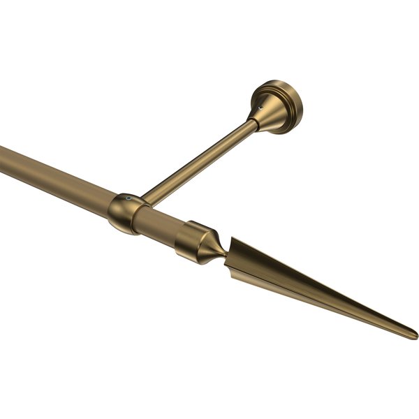 Gardinenstange Gold matt / Messing Antik, Metall 16 mm Ø Primus Lorenzo