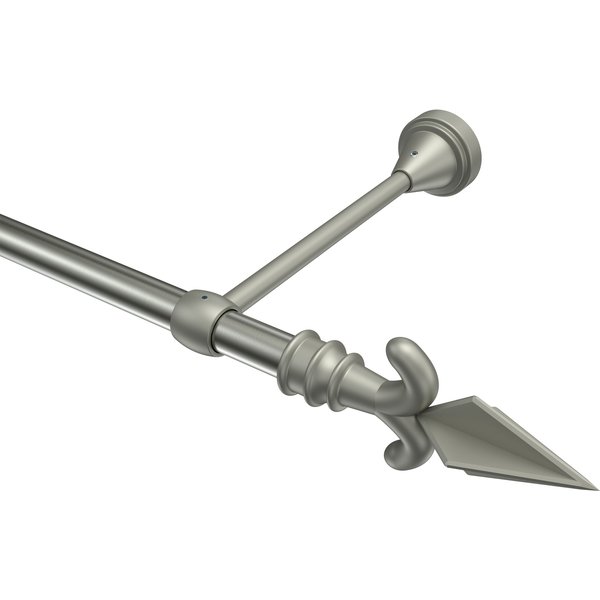 Gardinenstange Edelstahl-Optik / Chrom matt, Metall 16 mm Ø Primus Matteo