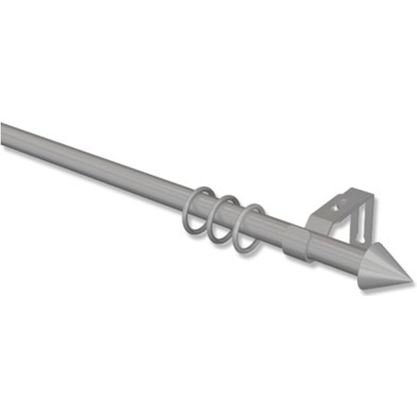 Vorhangstangen Metall / Kunststoff 16 mm Ø Silber-Grau Simpa Cone (Kegel)
