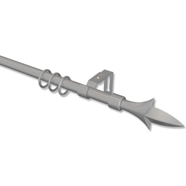 Gardinenstangen Metall / Kunststoff 16 mm Ø Silber-Grau Simpa Lily (Lilie)