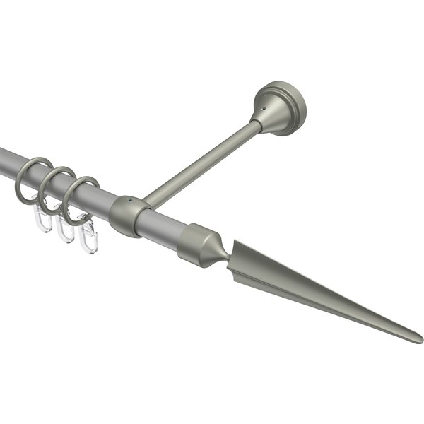 Vorhangstange Silbergrau / Chrom matt, Metall 16 mm Ø Primus Lorenzo