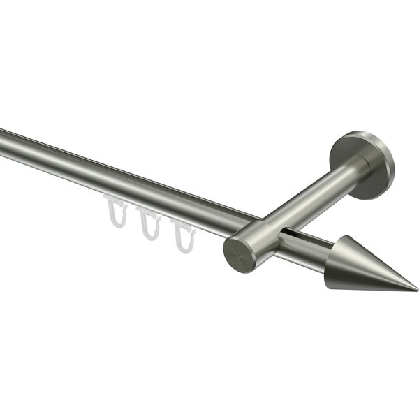 Innenlauf-Gardinenstange Edelstahl Optik 16 mm Ø Sinux Scarano (Kegel)