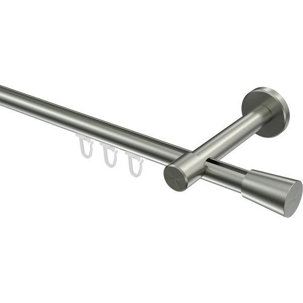 Innenlauf-Gardinenstangen Edelstahl Optik 16 mm Ø Sinux Carelli (Konus)