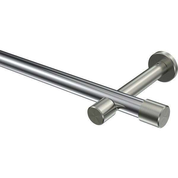 Vorhangstange Chrom / Edelstahl-Optik, Metall 20 mm Ø Prestige Santo