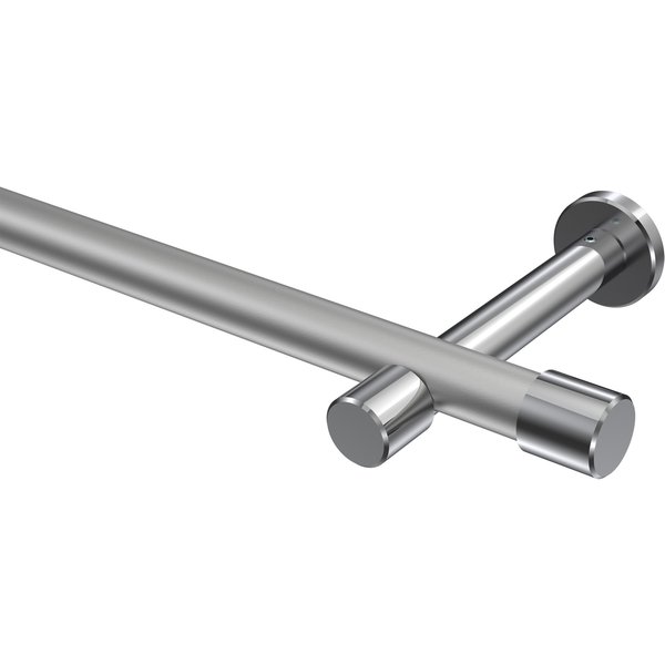 Gardinenstange Silbergrau / Chrom, Metall 20 mm Ø Prestige Santo