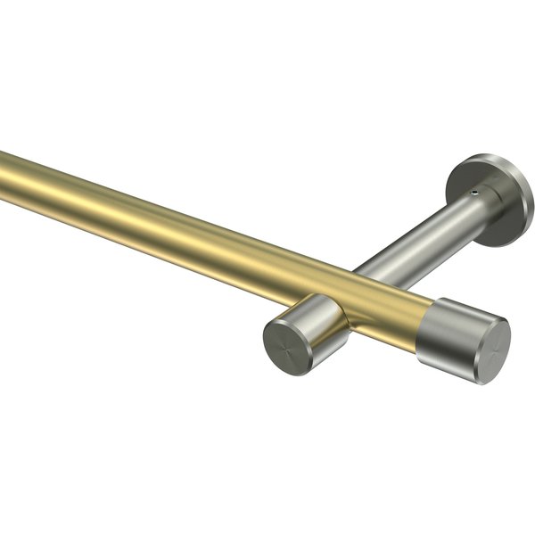 Gardinenstange Messing-Optik / Edelstahl-Optik 20 mm Ø Prestige Santo