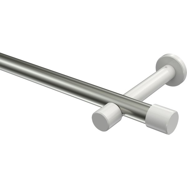 Stilgarnituren Edelstahl-Optik / Weiß, Metall 20 mm Ø Prestige Santo