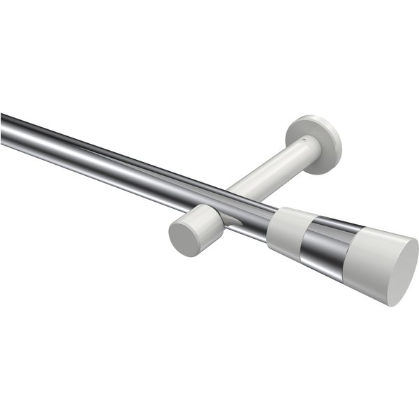 Stilgarnituren Chrom / Weiß, Metall 20 mm Ø Prestige Tanara