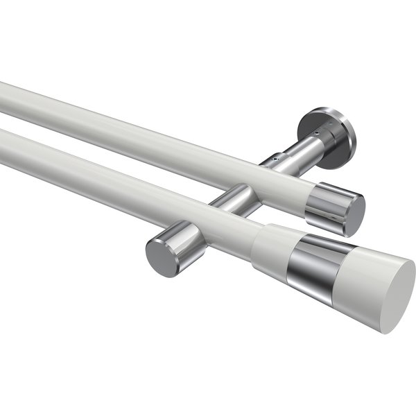 Stilgarnituren Weiß / Chrom, Metall 20 mm Ø Prestige Tanara, zweiläufig