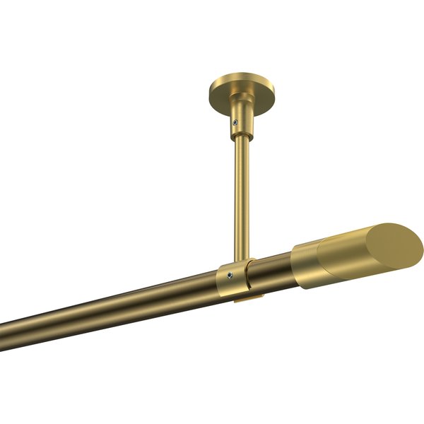 Gardinenstange (Deckenbefestigung) Messing Antik / Messing-Optik, Metall 20 mm Ø Sonette Verano