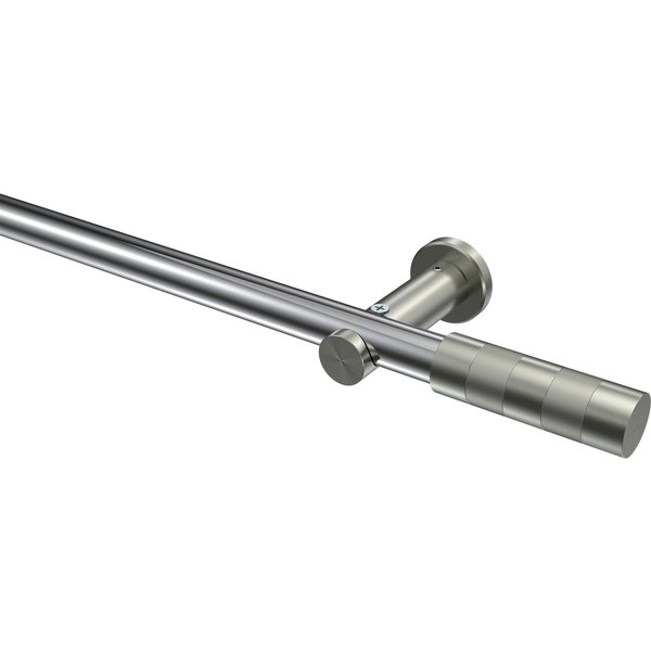 Vorhangstange Chrom / Edelstahl-Optik, Metall 20 mm Ø Platon Mavell