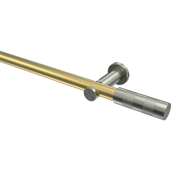 Vorhangstangen Messing-Optik / Edelstahl-Optik 20 mm Ø Platon Mavell