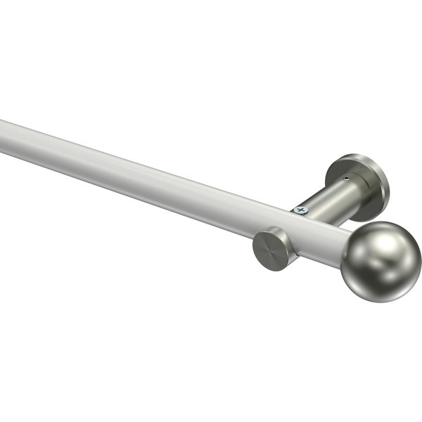 Stilgarnituren Weiß / Edelstahl-Optik, Metall 20 mm Ø Platon Luino