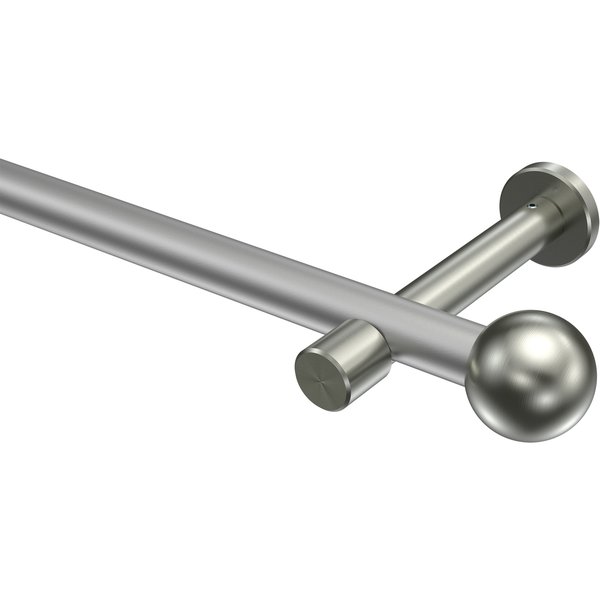 Gardinenstange Silbergrau / Edelstahl-Optik, Metall 20 mm Ø Prestige Luino