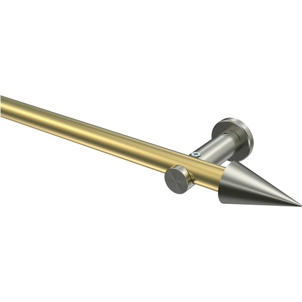 Gardinenstange Messing-Optik / Edelstahl-Optik 20 mm Ø Platon Savio