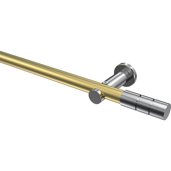Vorhangstange Messing-Optik / Chrom, Metall 20 mm Ø Platon Elanto