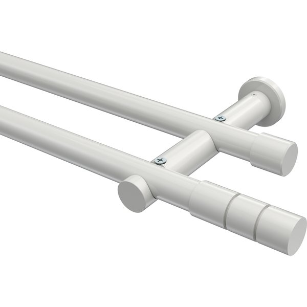 Stilgarnituren Weiß, Metall 20 mm Ø Platon Elanto, doppelläufig