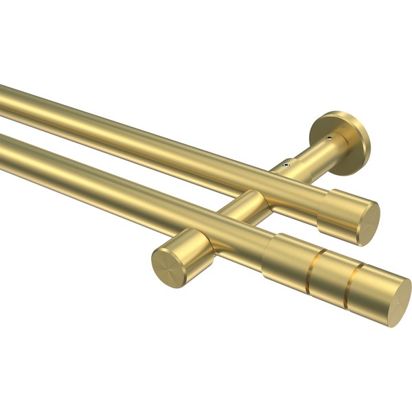 Gardinenstange Messing-Optik 20 mm Ø Prestige Elanto, doppelläufig