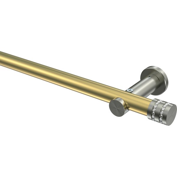 Gardinenstangen Messing-Optik / Edelstahl-Optik 20 mm Ø Platon Estana