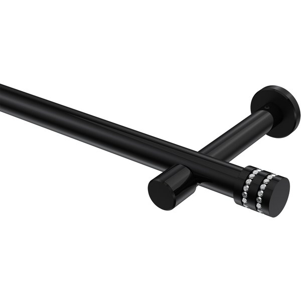 Gardinenstangen Schwarz, Metall 20 mm Ø Prestige Estana
