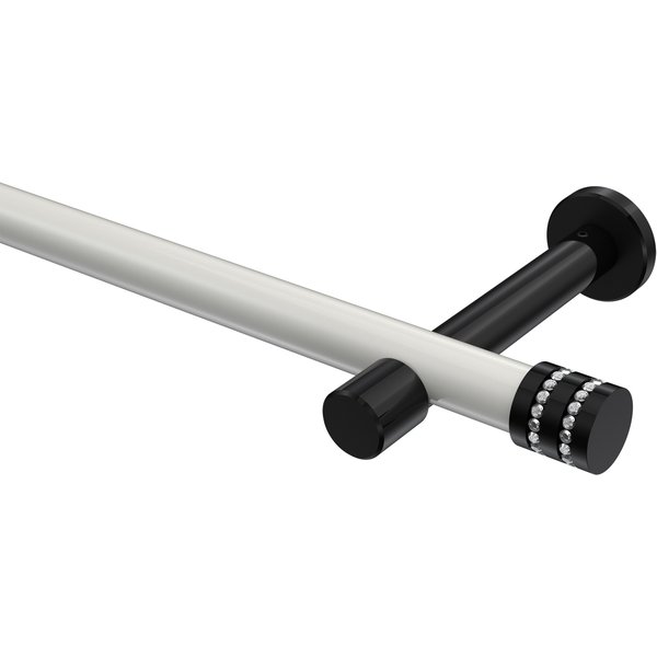 Stilgarnitur Weiß / Schwarz, Metall 20 mm Ø Prestige Estana