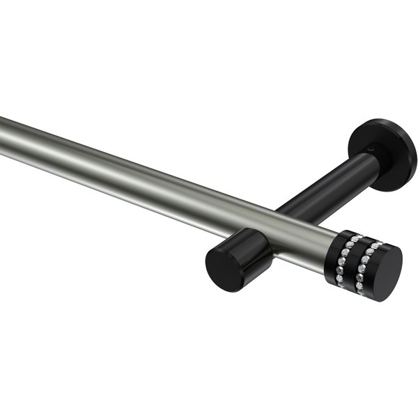 Stilgarnituren Edelstahl-Optik / Schwarz, Metall 20 mm Ø Prestige Estana