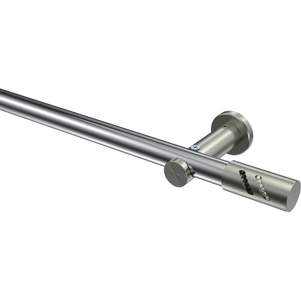 Gardinenstange Chrom / Edelstahl-Optik, Metall 20 mm Ø Platon Zoena