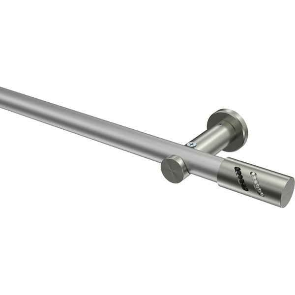 Vorhangstange Silbergrau / Edelstahl-Optik, Metall 20 mm Ø Platon Zoena
