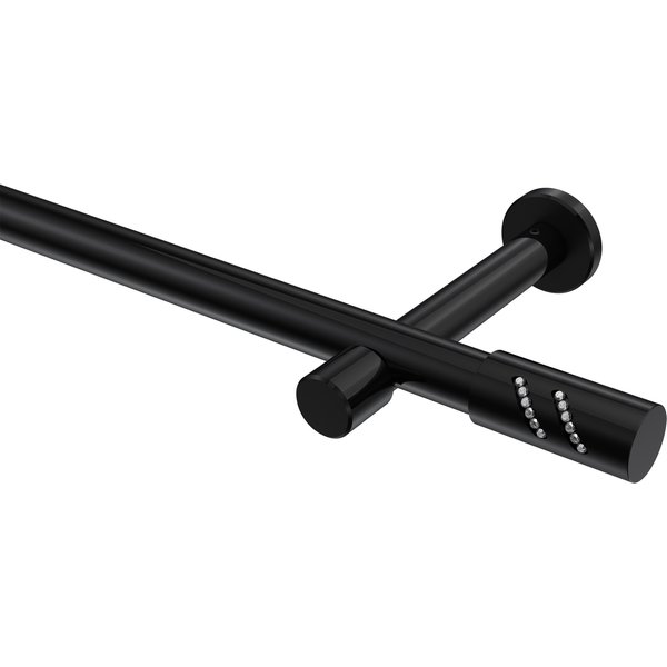 Vorhangstangen Schwarz, Metall 20 mm Ø Prestige Zoena