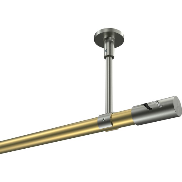 Vorhangstange (Deckenmontage) Messing-Optik / Edelstahl-Optik, Metall 20 mm Ø Sonette Zoena