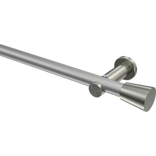 Gardinenstange Silbergrau / Edelstahl-Optik, Metall 20 mm Ø Platon Sitra