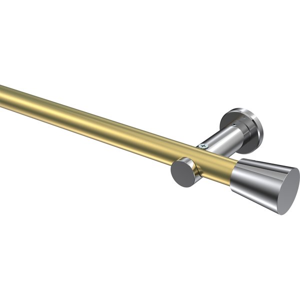 Vorhangstange Messing-Optik / Chrom, Metall 20 mm Ø Platon Sitra
