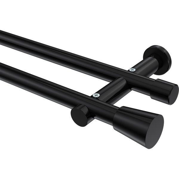 Stilgarnituren Schwarz, Metall 20 mm Ø Platon Sitra, zweiläufig