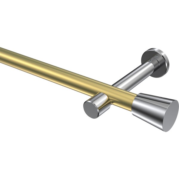 Vorhangstange Messing-Optik / Chrom, Metall 20 mm Ø Prestige Sitra