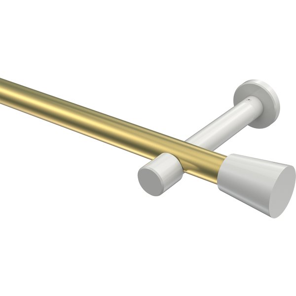 Vorhangstange Messing-Optik / Weiß, Metall 20 mm Ø Prestige Sitra