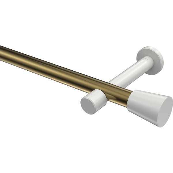 Vorhangstange Messing Antik / Weiß, Metall 20 mm Ø Prestige Sitra
