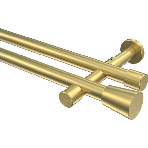 Gardinenstangen Messing-Optik 20 mm Ø Prestige Sitra, 2-läufig