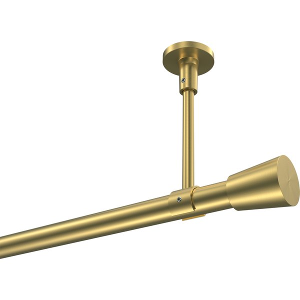 Gardinenstange (Deckenmontage) Messing-Optik, Metall 20 mm Ø Sonette Sitra