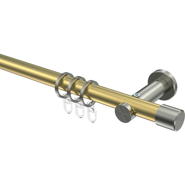 Gardinenstangen Messing-Optik / Edelstahl-Optik 20 mm Ø Platon Santo